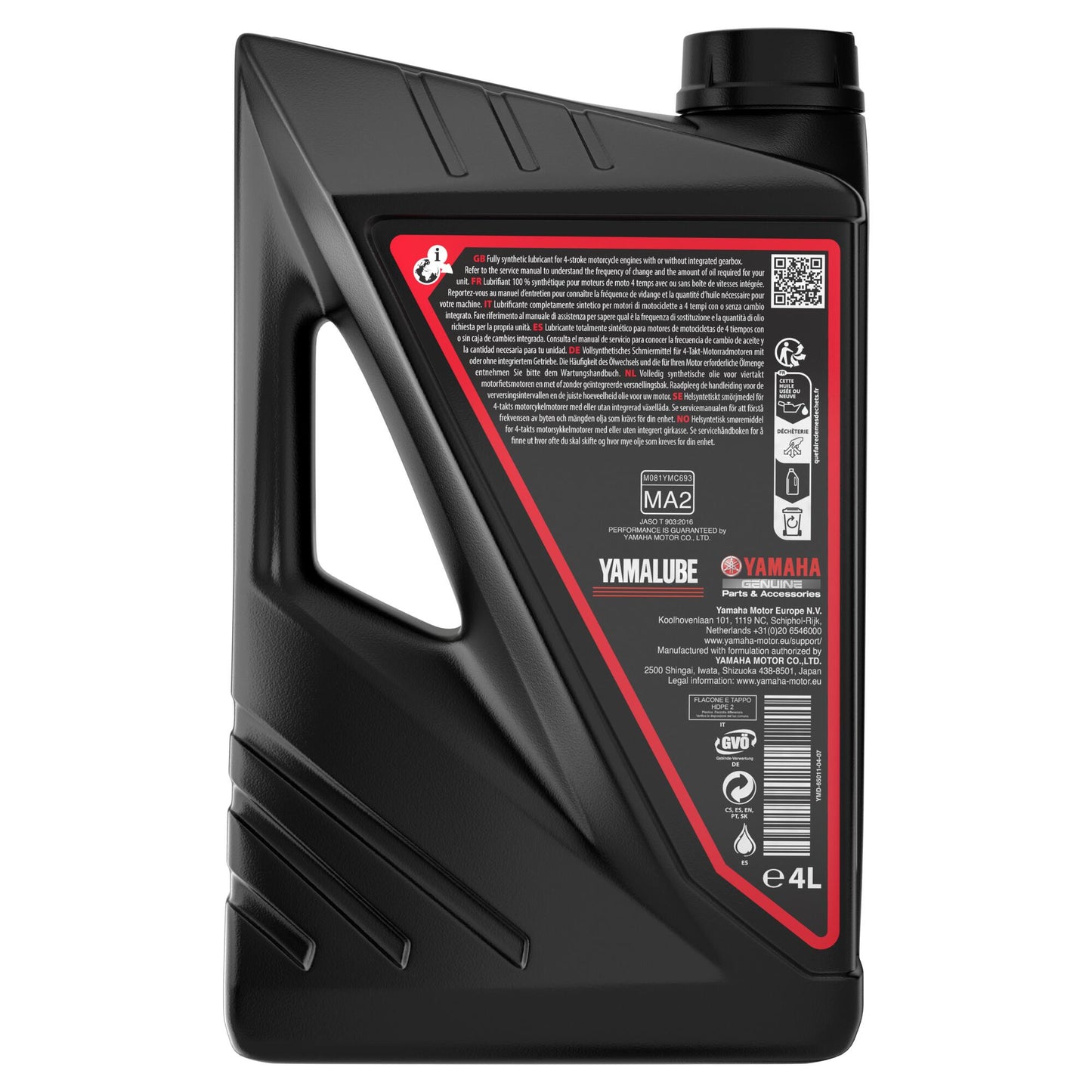 Yamalube Fully-Synthetic 10W40 Oil - 4 Litre