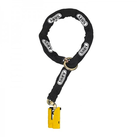 The ABUS GRANIT™ Detecto XPlus 8077 yellow 12KS Black Loop Lock-Chain Combination